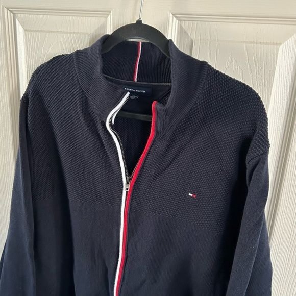 Tommy Hilfiger Men’s XXL Full Zip Navy Blue Jacket - Picture 5 of 15